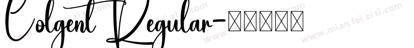 Colgent Regular字体转换